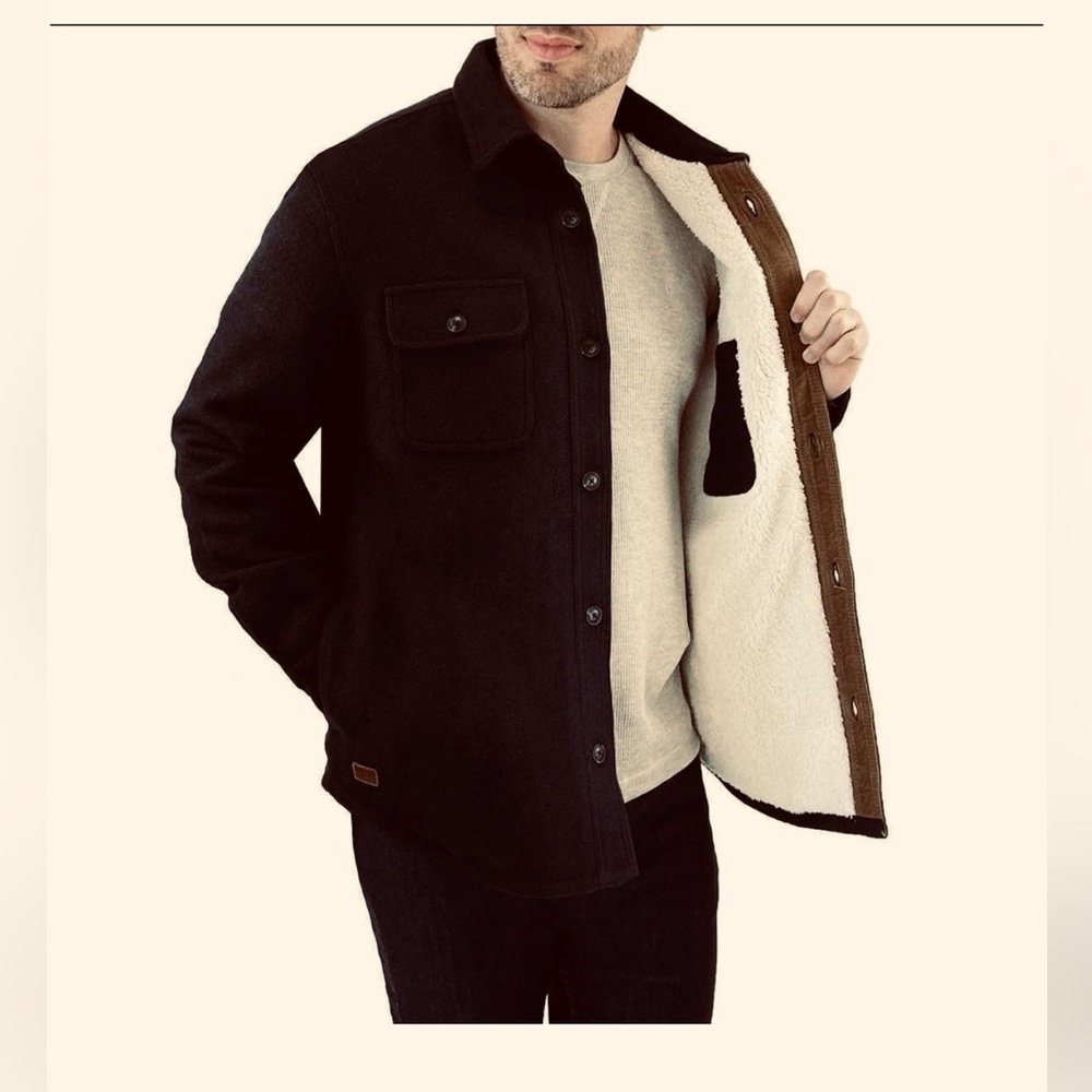 Jachs Black Fleece Shirt Jacket